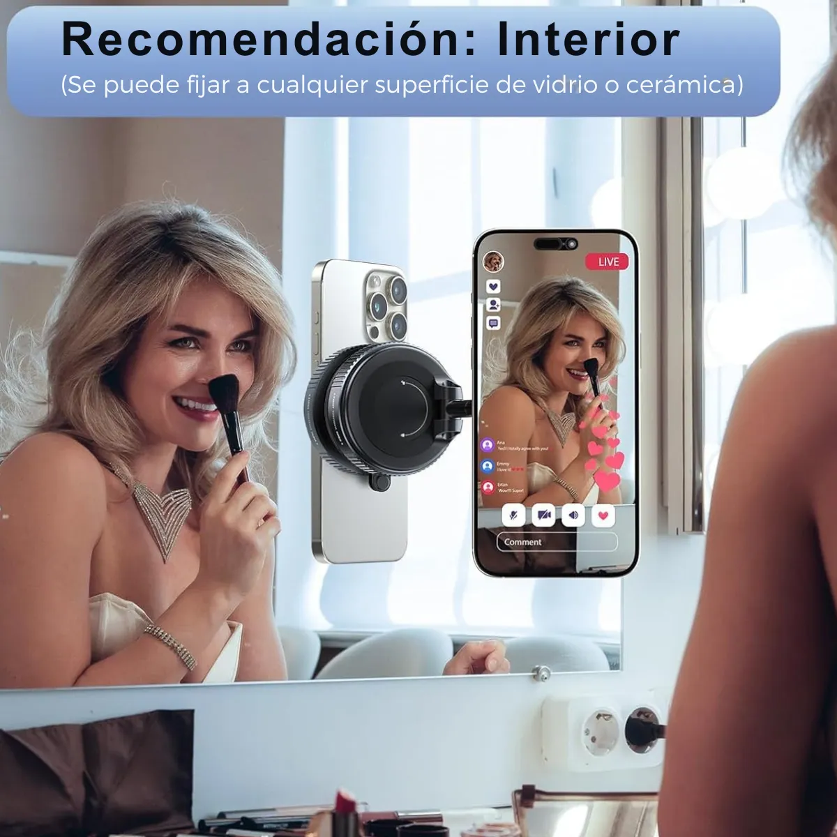 SOPORTES PARA CELULAR " MAGNETICO GIRATORIO 360° " IMANTADO C/ ADHESIVO VEHICULOS