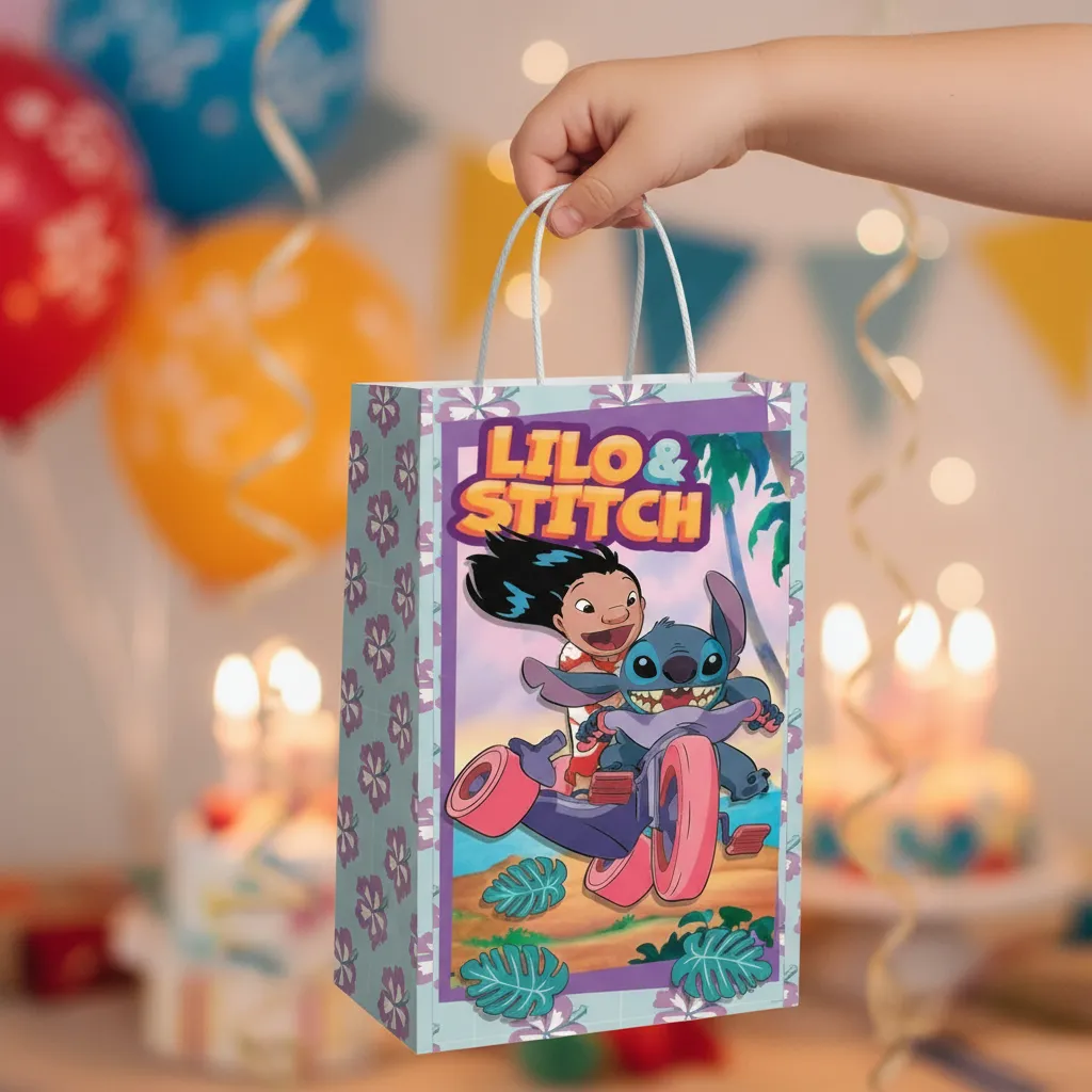 BOLSAS DE REGALO " LILO Y STITCH " Tamaño 18 x 20