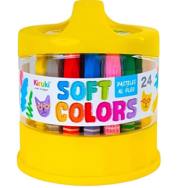 Pasteles al Oleo - Kiruki x 24 colores - Hexagonales (Super Cremosos) Jumbo