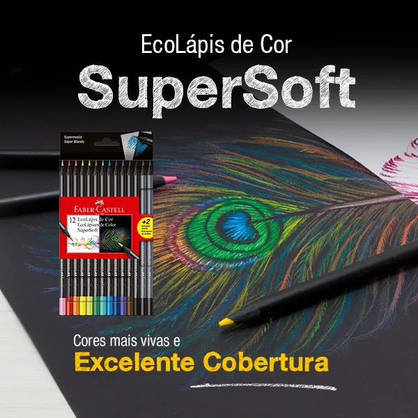 Lapices FABER CASTELL - SUPERSOFT x 12 Colores + 2 Grafito-