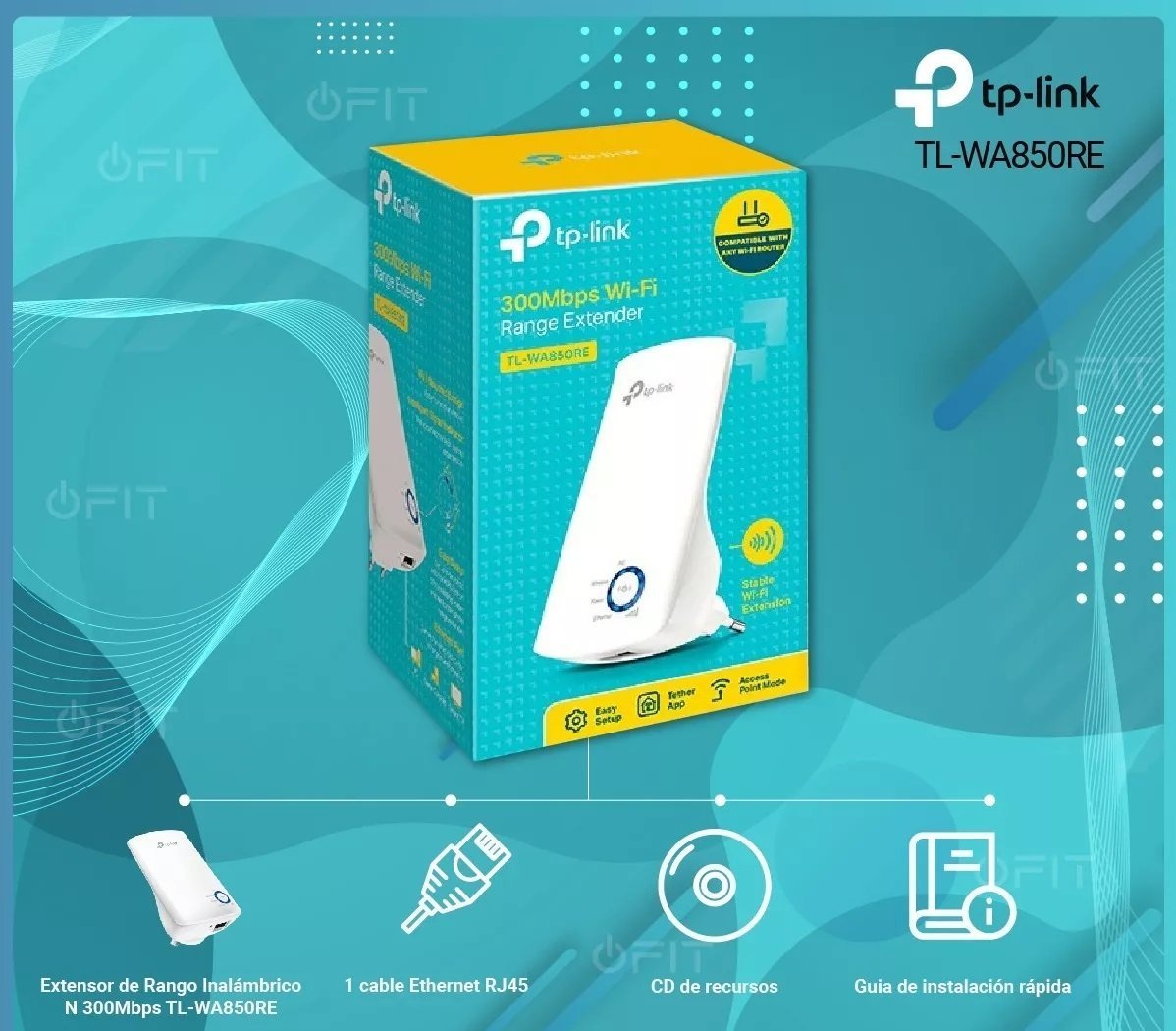 EXTENSOR DE SEÑAL WIFI * TP LINK ENCHUFE * 300 MBPS TL-WA850RE