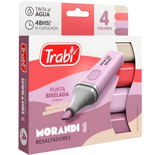 Caja Resaltadores Trabi * MORANDI (N° 1) x 4 * Chatos