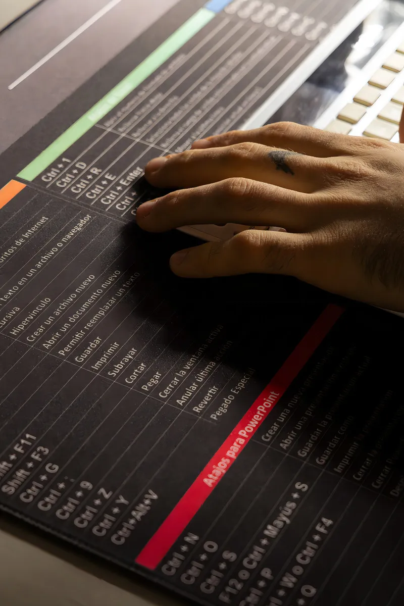 PAD PARA MOUSE ** ATAJOS **  PARA MOUSE Y TECLADO GRANDE ANTIDESLIZANTE XXL