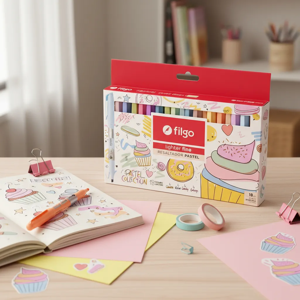 MEGA CAJA Resaltadores Pasteles FILGO x 18