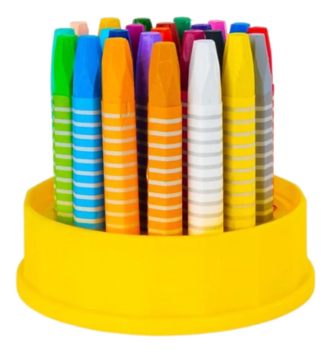 Pasteles al Oleo - Kiruki x 24 colores - Hexagonales (Super Cremosos) Jumbo