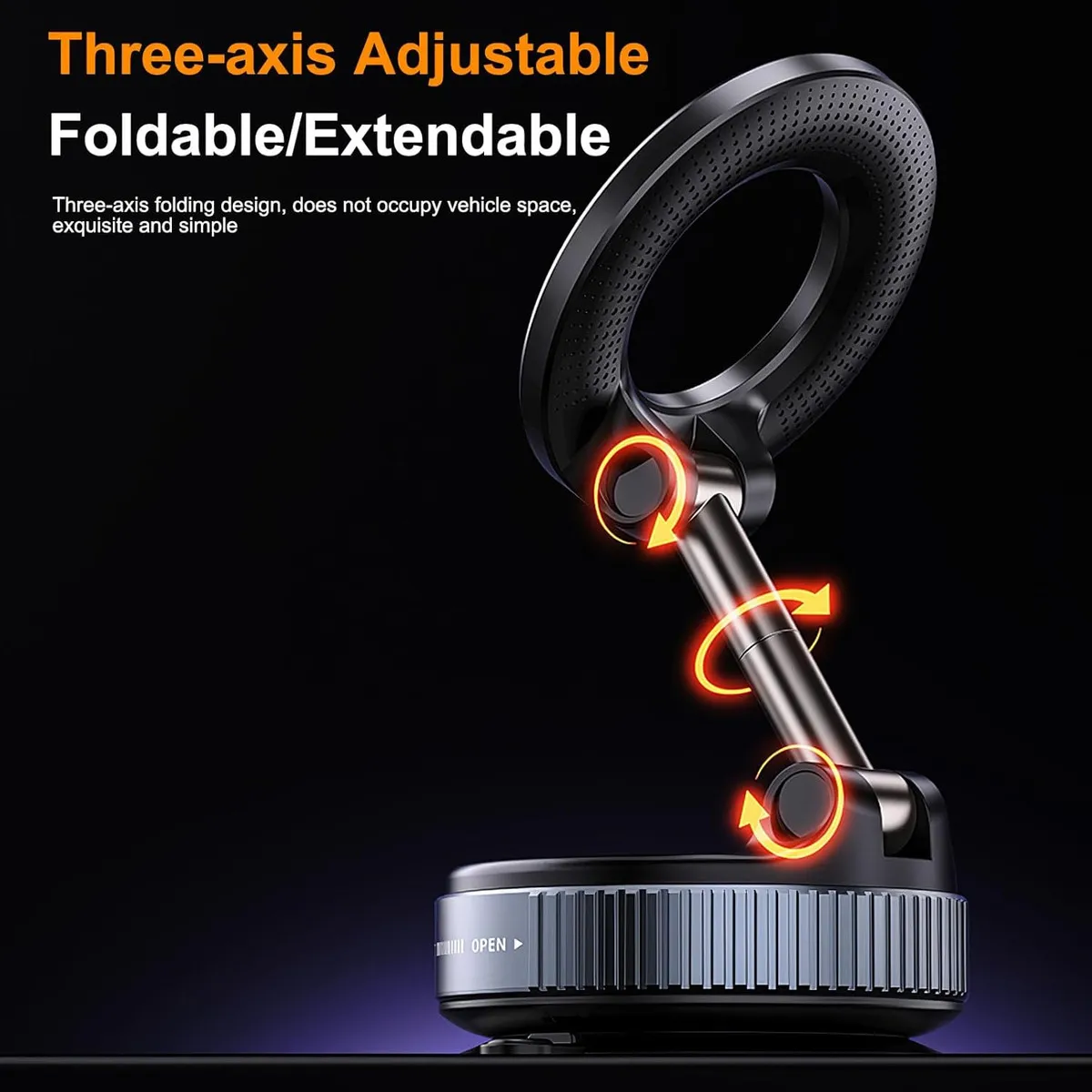 SOPORTES PARA CELULAR " MAGNETICO GIRATORIO 360° " IMANTADO C/ ADHESIVO VEHICULOS