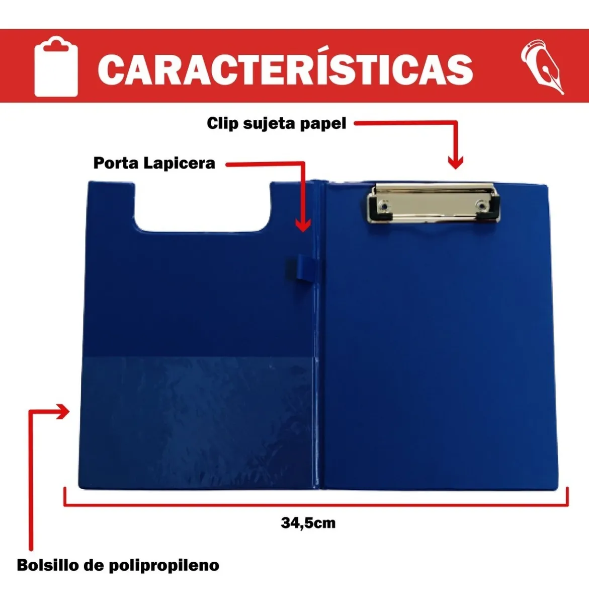 Porta Block ACRIMET NEGRO tamaño A5 (chico)