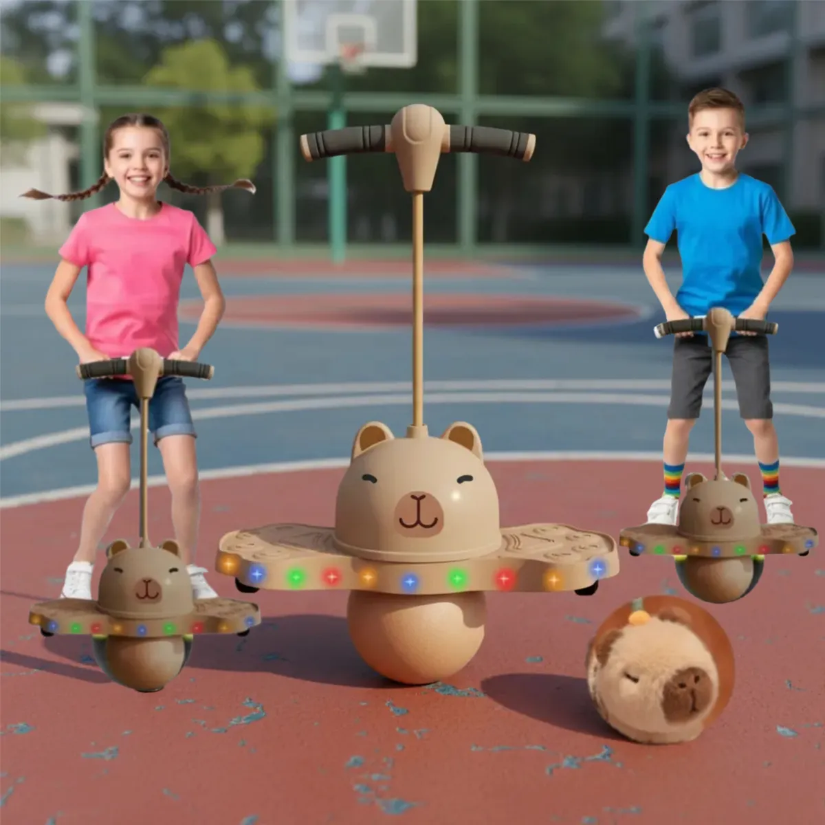 Saltarín Pelota - Capibara - C/ Luces + Inflador