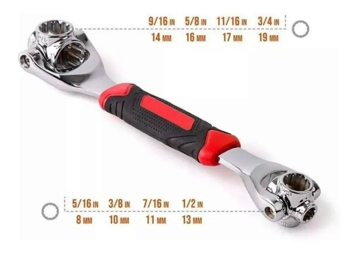Llave 48 En 1 Giratoria 360 Grados Universal 8 A 19 Tubos
