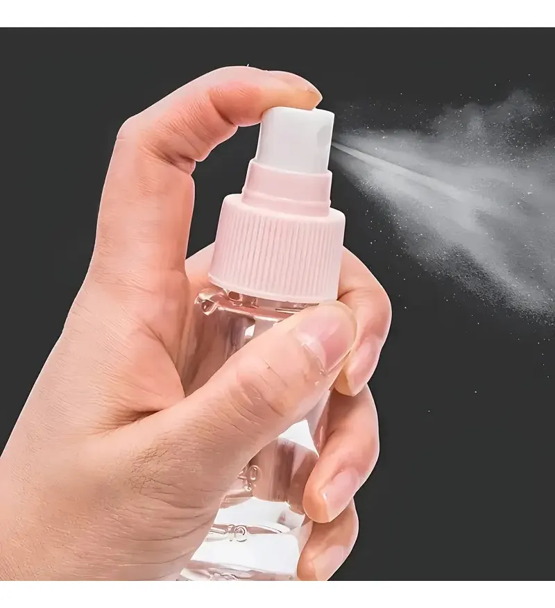 KIT FRASCOS DE VIAJE P/ COSMETICOS x 5 UNIDADES + BOLSA ZIP