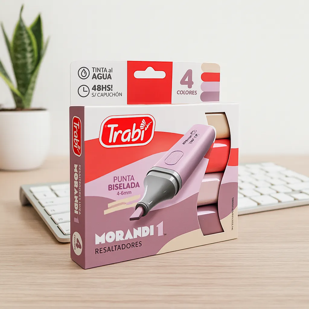 Caja Resaltadores Trabi * MORANDI (N° 1) x 4 * Chatos