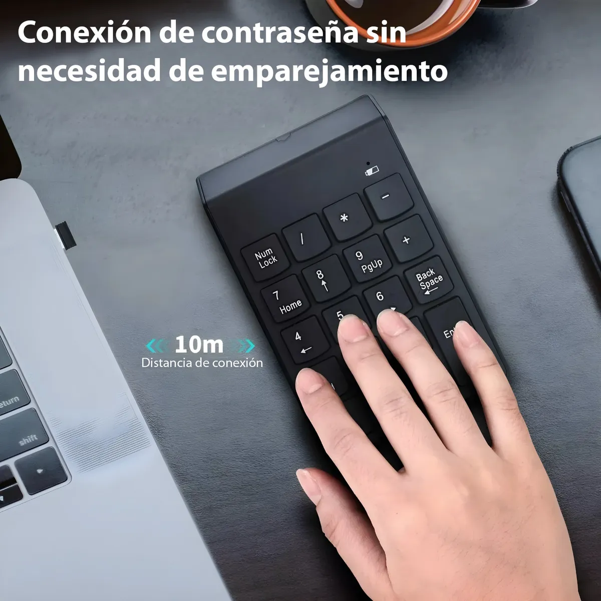 Teclado * Numerico INALAMBRICO * Negro Notebook USB Keypad