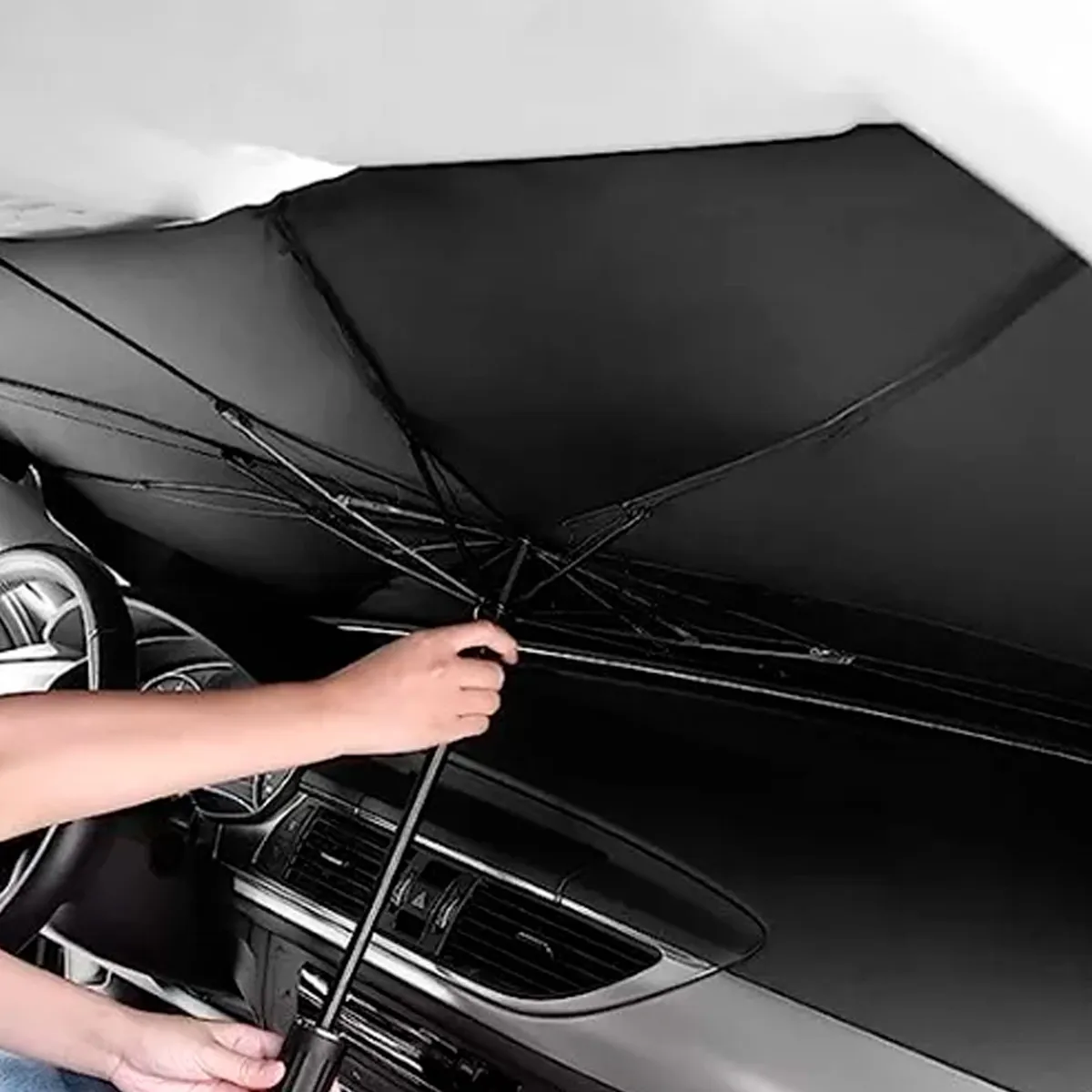 Parasol Plegable P/ Parabrisas Auto Refractario Protector c/ Funda