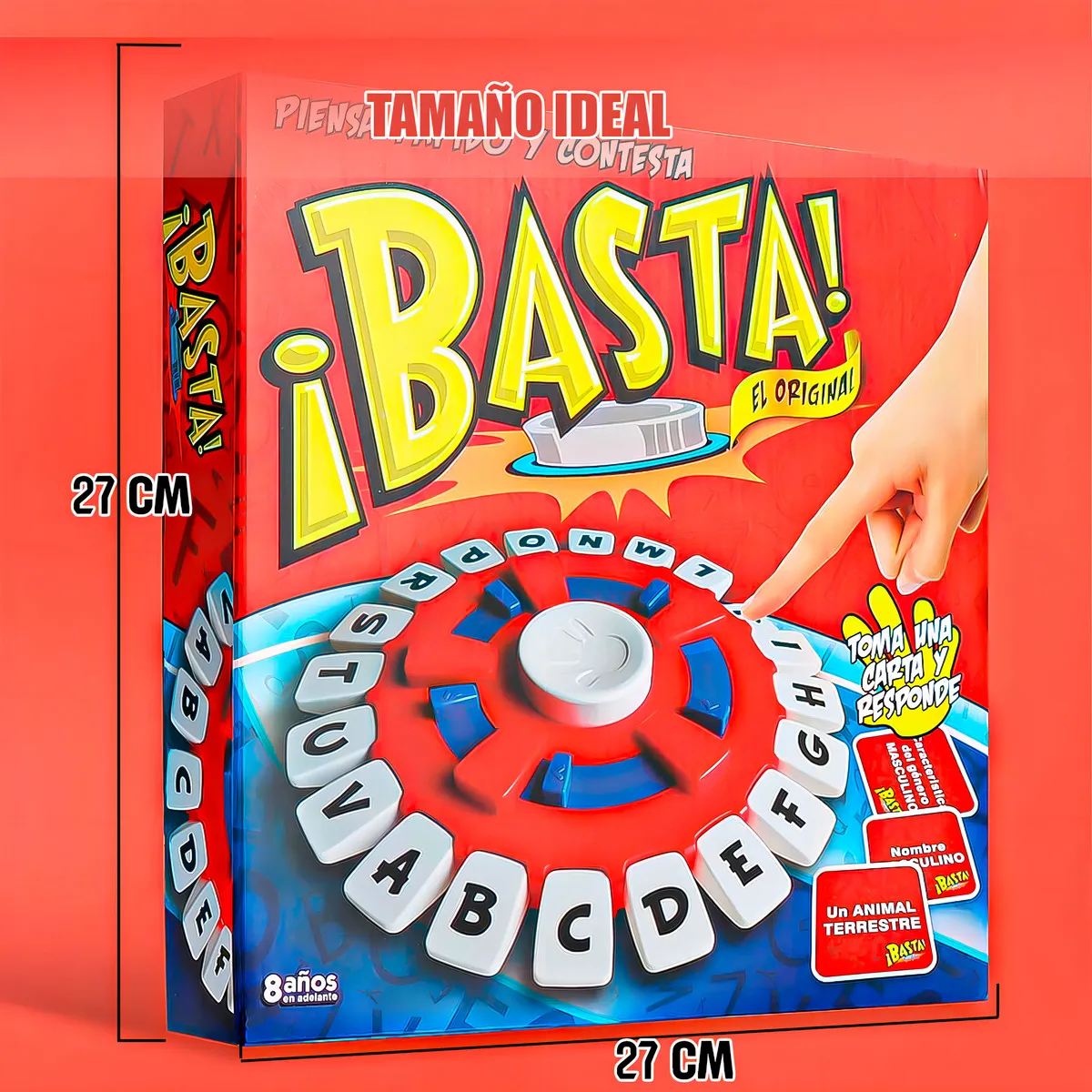 Juego de Mesa ¡BASTA! en Español para 2 a 6 Jugadores con Temporizador y Tablero