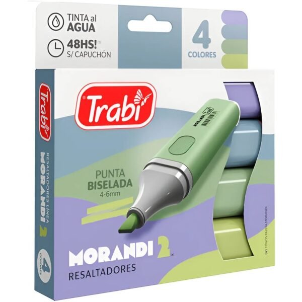 .Caja Resaltadores Trabi * MORANDI (N° 2) x 4 * Chatos