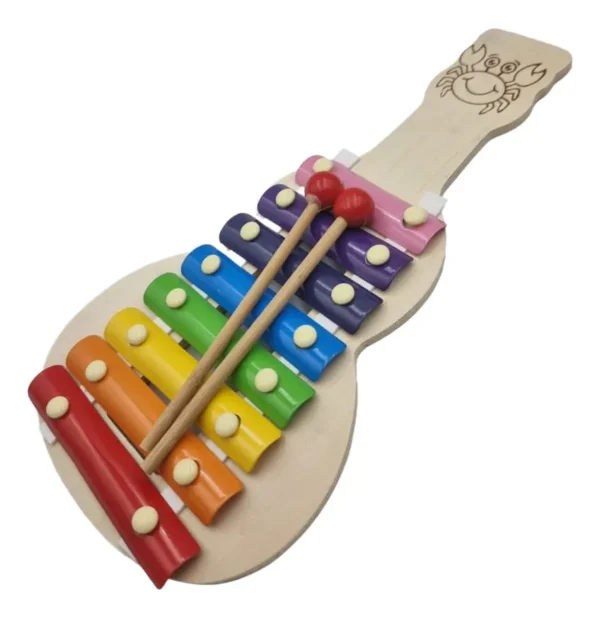 Xilofón De Madera Guitarra 33cm Musical Percusion Bebé