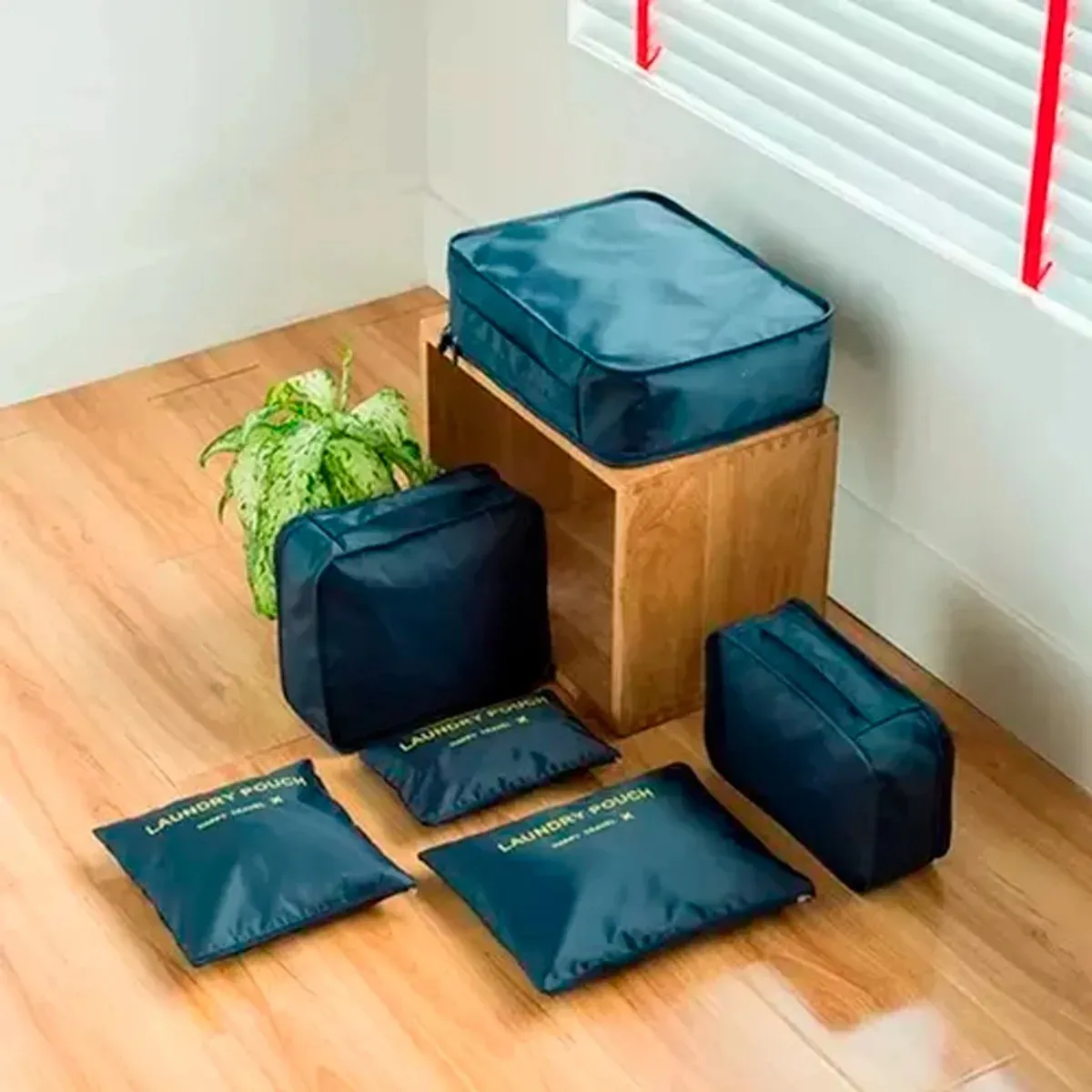 Sets Organizadores de Valijas x 6 unidades NEGRO (Ideal para viajeros)