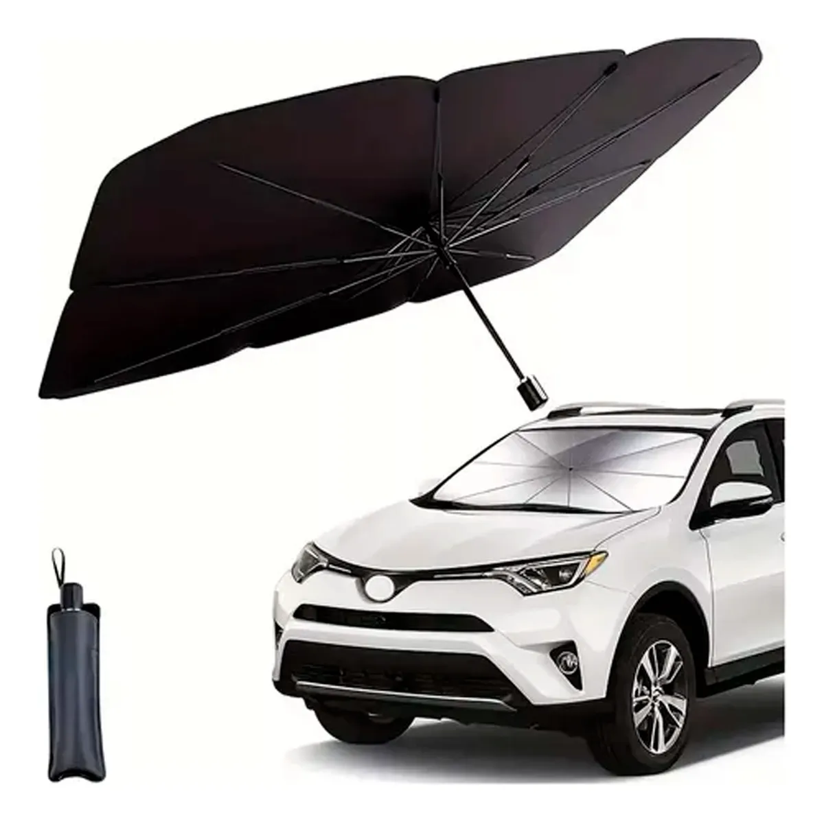 Parasol Plegable P/ Parabrisas Auto Refractario Protector c/ Funda