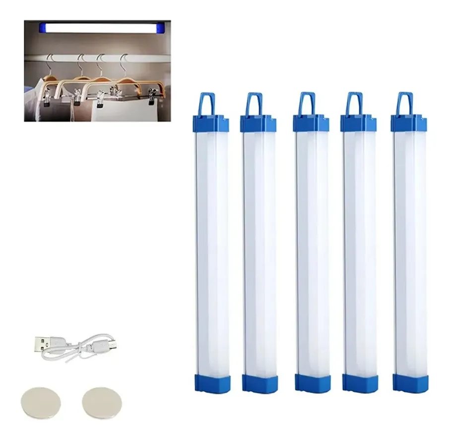 Lampara Luz Led * Plastico 52 cm * Bajo Mesada imantada Recargable Emergencias