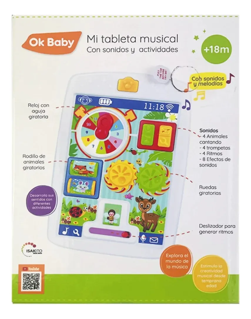 Mi Tableta Didactica Con Sonido Y Actividades - Ok Baby -