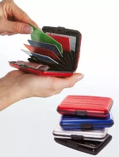 Tarjetero Organizador Metalizado - De Seguridad -