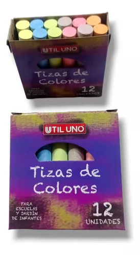 Tizas UTIL UNO x 12 " Colores "