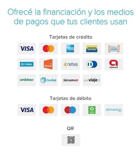 KIT LECTOR DE TARJETAS " POINT PLUS " MERCADO PAGO + QR + IMPRESORA + ROLLOS DE PAPEL + CHIP CLARO (USO GRATUITO) + WIFI