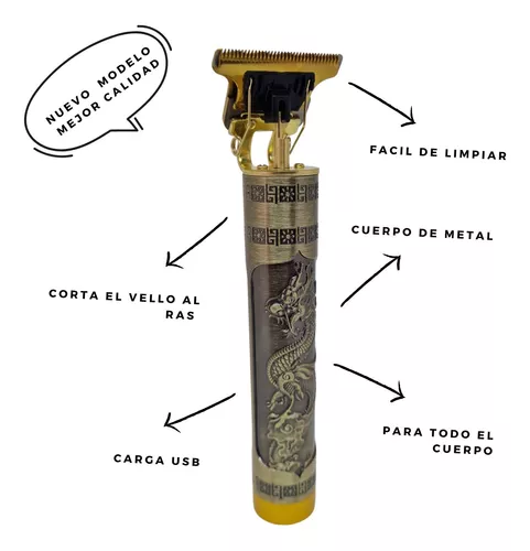 MAQUINA CORTA PELO * T9 VINTAGE * PROFESIONAL TIME PATILLERA (Recargable)