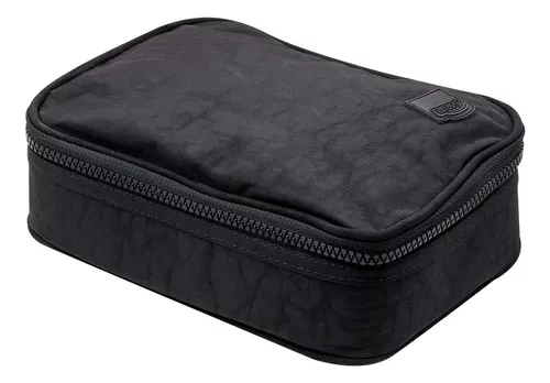 CARTUCHERAS 100 Lápices BRW ** NEGRA **  1 Cierre c/ Divisiones Internas - PREMIUM Reforzada