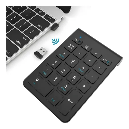 Teclado * Numerico INALAMBRICO * Negro Notebook USB Keypad
