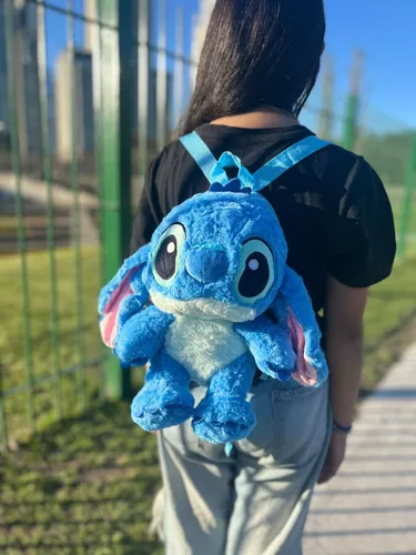 MOCHILAS PELUCHE * STITCH CELESTE *