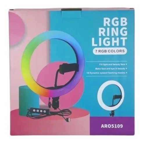 Aros de Luz Led 26 CM " RGB MULTICOLOR (NO INCLUYE TRIPODE)