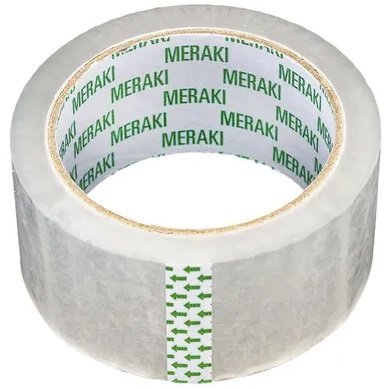 Cinta Adhesiva * MERAKI * Transparente de Embalar 48 x 80 mts