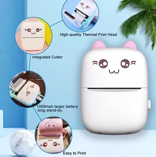 MINI IMPRESORA TERMICA * GATITO KAWAII * PORTATIL BLUETOOTH