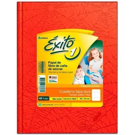 Cuaderno Tapa Dura Forrado Araña // EXITO 50 HOJAS