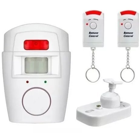 Alarma Domiciliaria Inalámbrica con Sensor de Movimiento y Sirena + 2 Controles