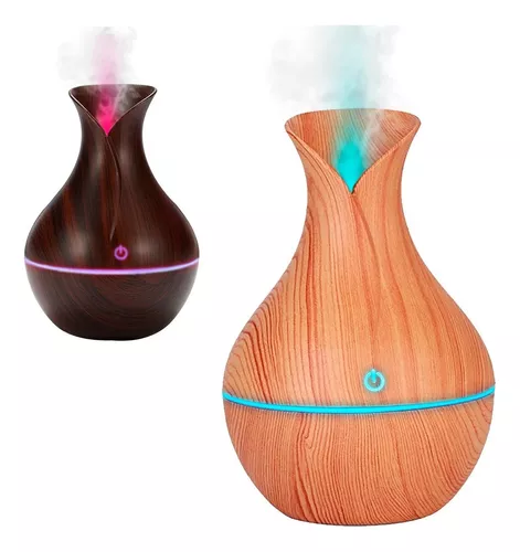 Humidificador * Madera * C/ Luz Led (Marrón Claro)