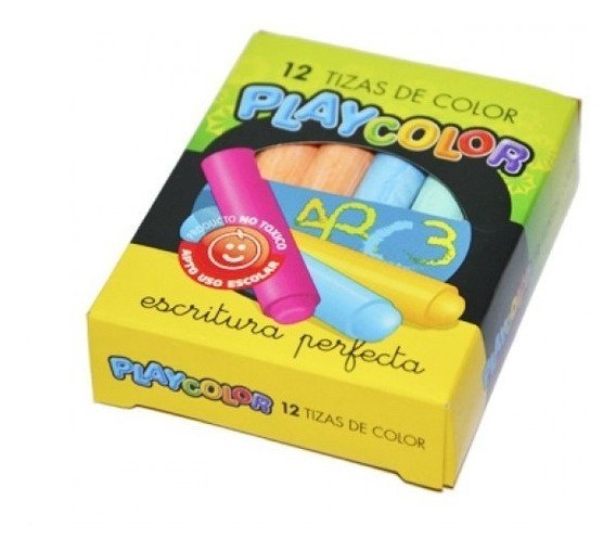 Tizas PLAYCOLOR x 12 " Colores "