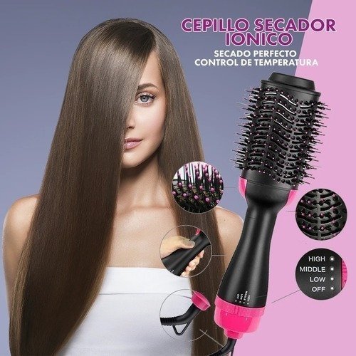 Cepillo "NITSUK 1000w " Secador Voluminizador De Cabello Brushing Electrico 3 EN 1 (SECA, ALISA Y DA VOLUMEN)