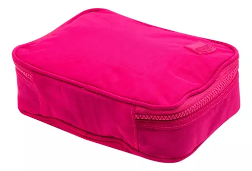 CARTUCHERAS 100 Lápices BRW ** FUCSIA **  1 Cierre c/ Divisiones Internas - PREMIUM Reforzada