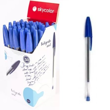 Lapiceras SKYCOLOR * AZUL * 1.0 mm CAJA x 50 unidades