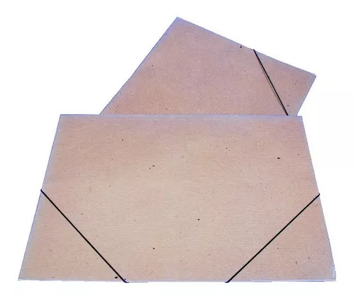 CARPETA CARTON A3 ** MARRON ** 3 SOLAPAS // DOBLE OFICIO //
