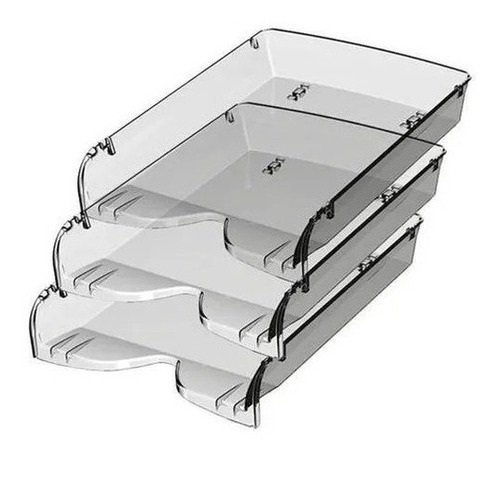 Bandejas Apilables Liggo // Cristal Transparente // Oficio