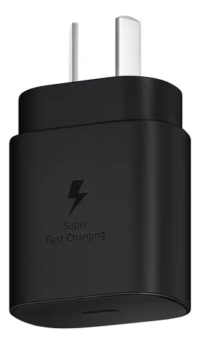 CABEZAL ** SAMSUNG ** 25W (SIN CABLE) CARGADOR - Carga RAPIDA - ENCHUFE Original - Entrada Tipo C