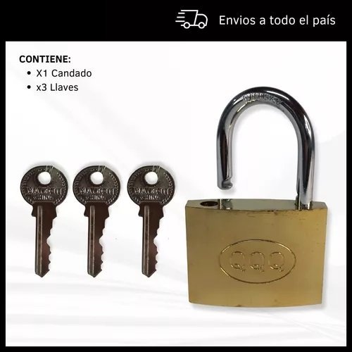 Candado "QQQ" 32 MM (3 llaves) Chico