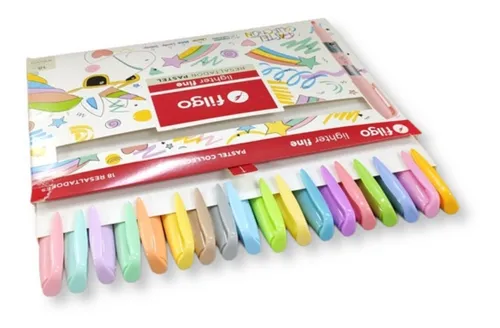 MEGA CAJA Resaltadores Pasteles FILGO x 18