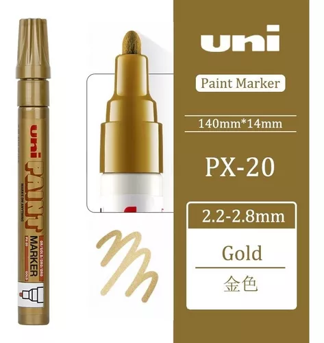 MARCADORES - UNI PAINT - DORADO PX-20 PUNTA MEDIA