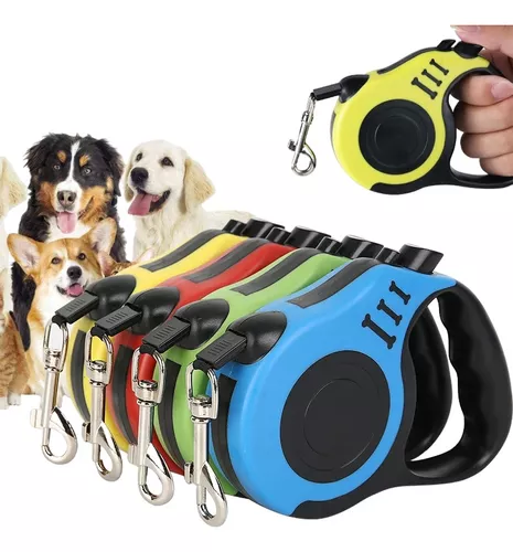 Correas Extensibles 5mts Retráctil Para Mascotas Hasta 15kgs