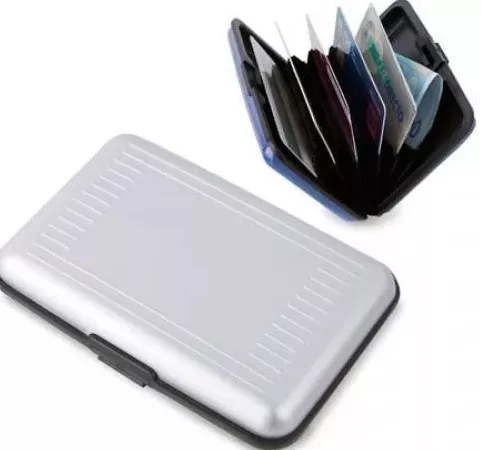 Tarjetero Organizador Metalizado - De Seguridad -