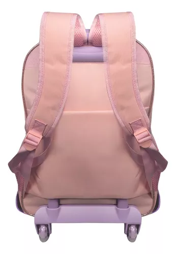 Mochila Con Carro * TRENDY LENTEJUELAS * 18" Pulgadas Escolar Reforzada -Calidad-